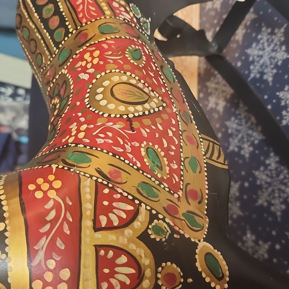 Hand Painted Metal Rocking Horse - Picture 3 of 11